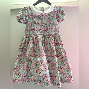 Janie and Jack: The Smocked Charlotte Dress - Size 4 (with matching headband)